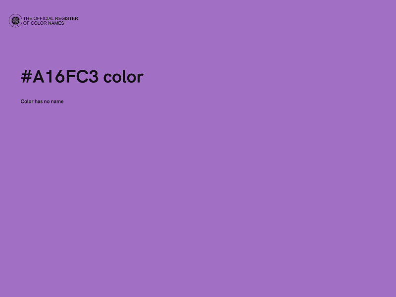 #A16FC3 color image