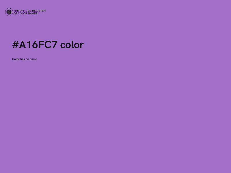 #A16FC7 color image