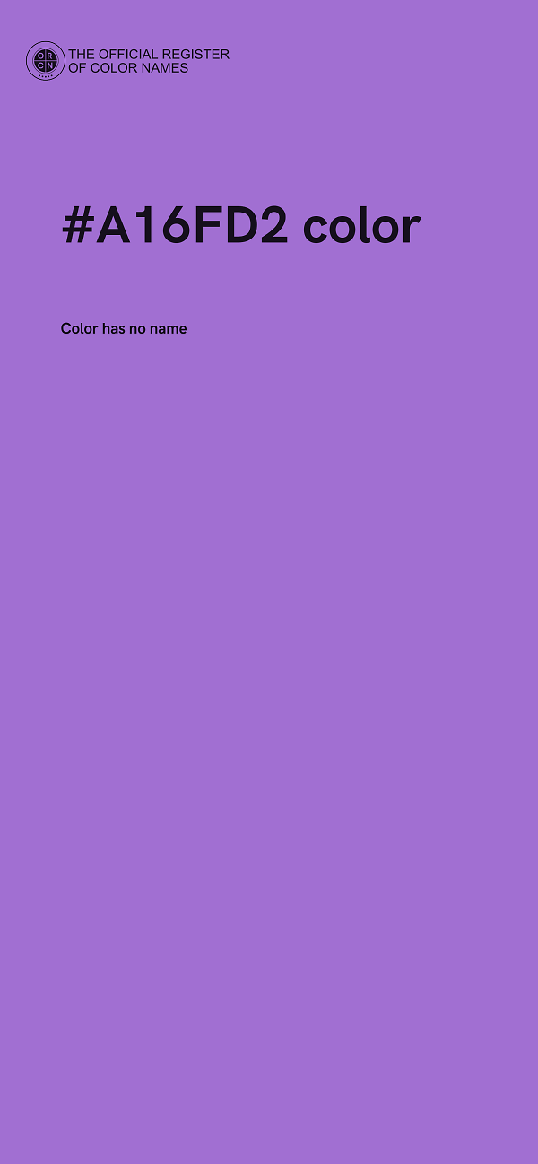 #A16FD2 color image