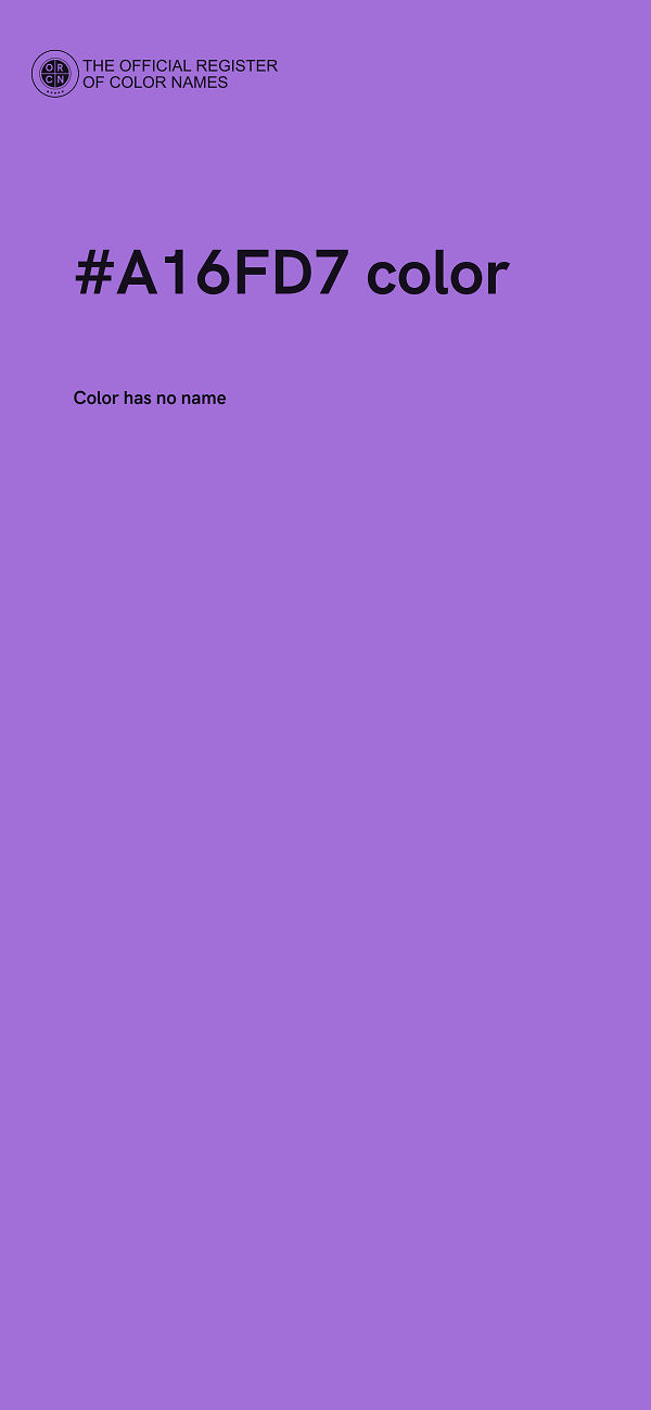 #A16FD7 color image