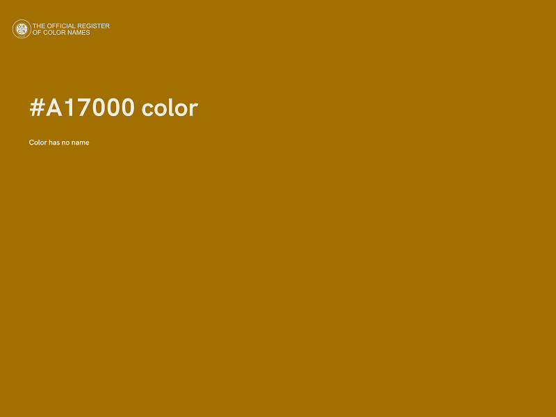 #A17000 color image