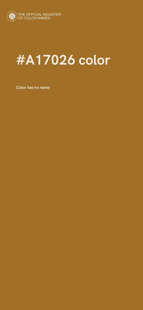 #A17026 color image