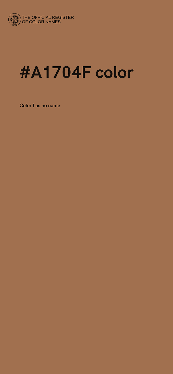 #A1704F color image