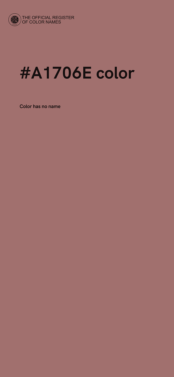 #A1706E color image