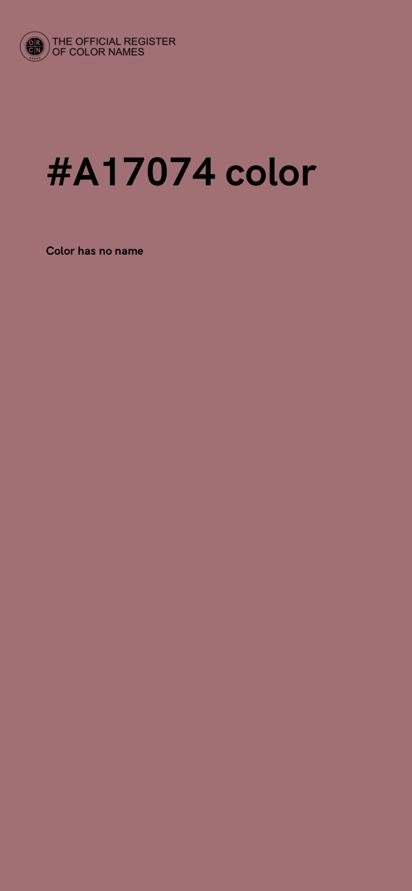 #A17074 color image