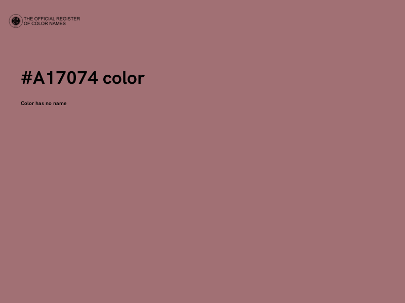#A17074 color image