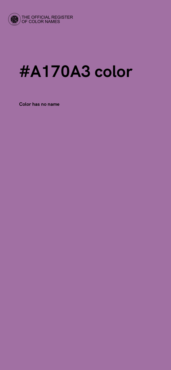 #A170A3 color image