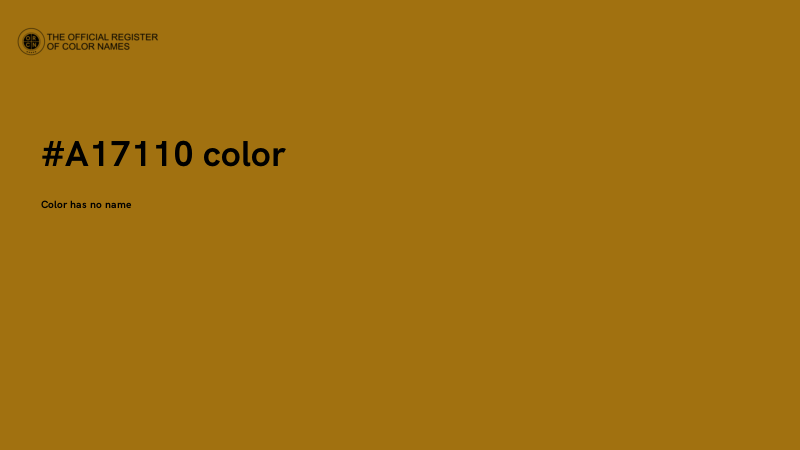 #A17110 color image