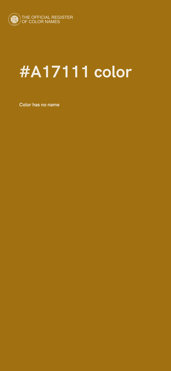#A17111 color image