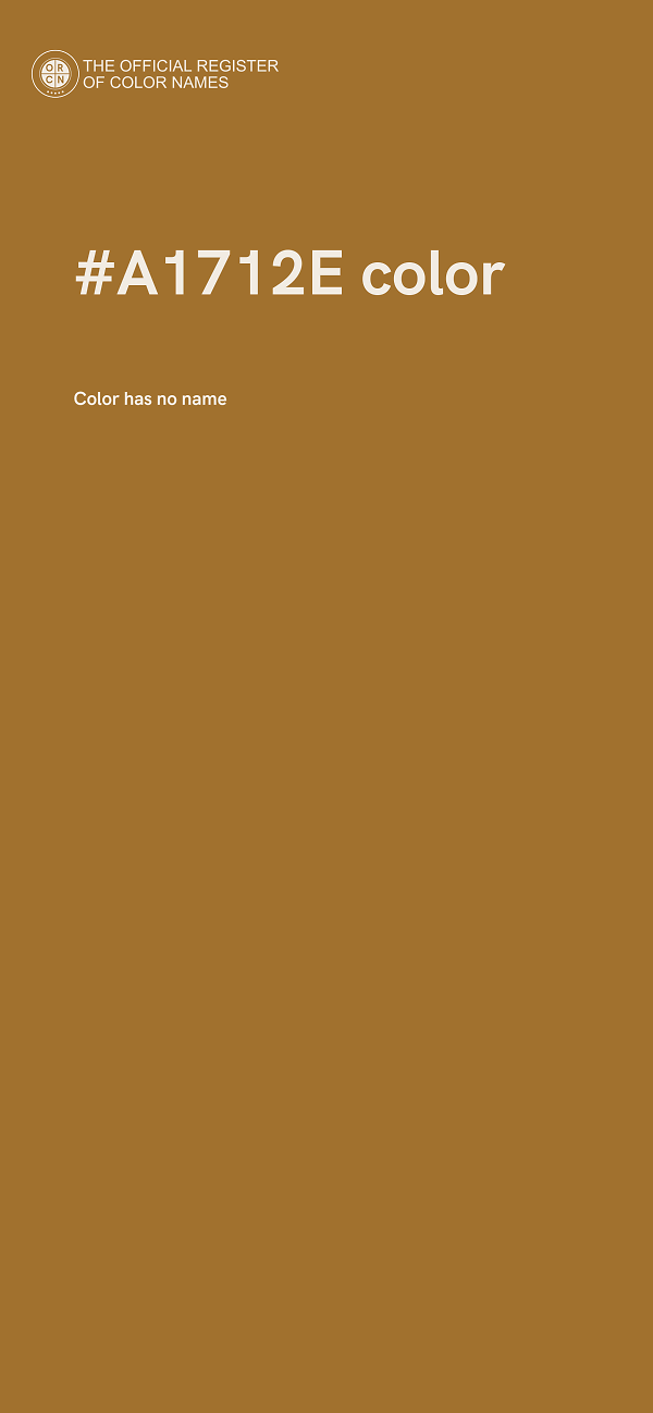 #A1712E color image