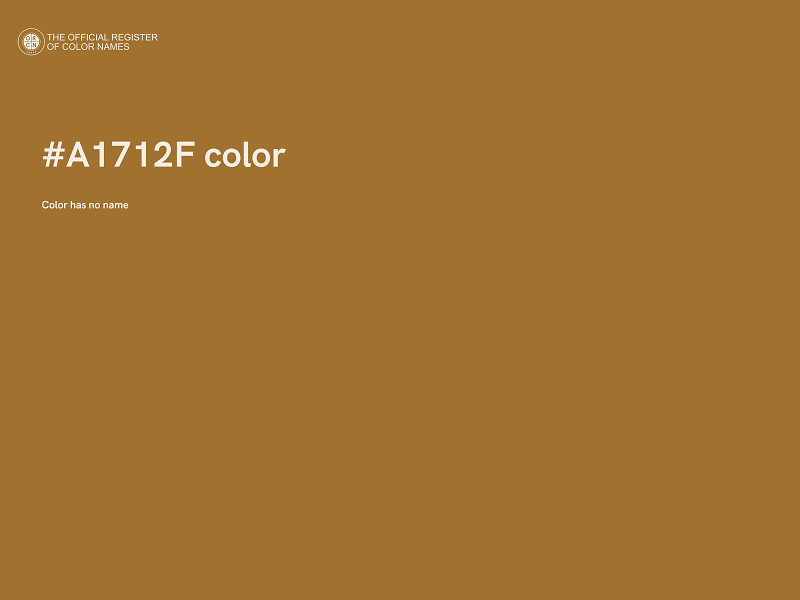 #A1712F color image