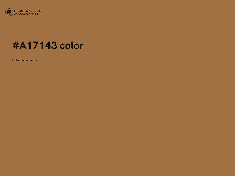 #A17143 color image