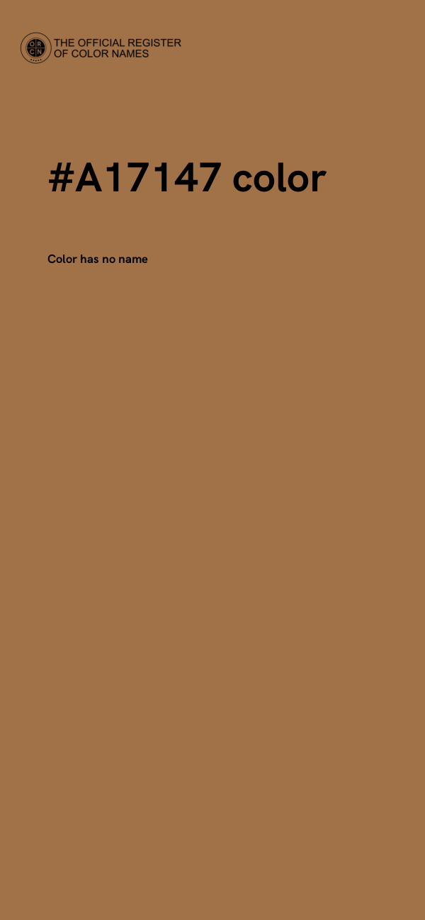 #A17147 color image