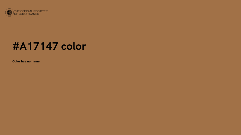 #A17147 color image