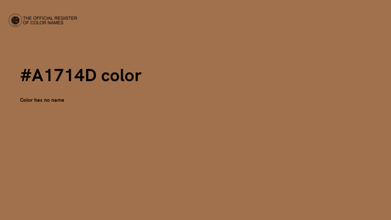 #A1714D color image