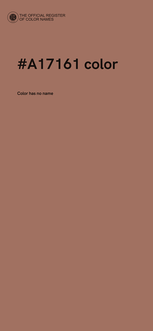 #A17161 color image