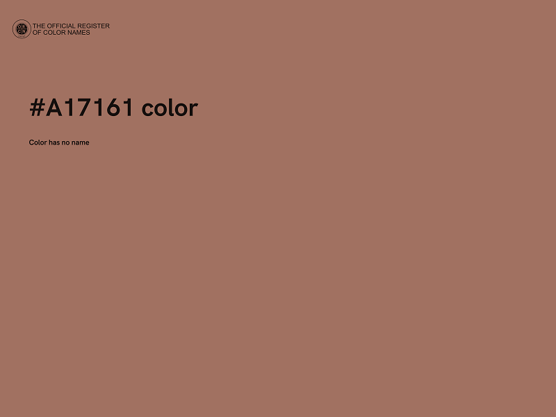#A17161 color image