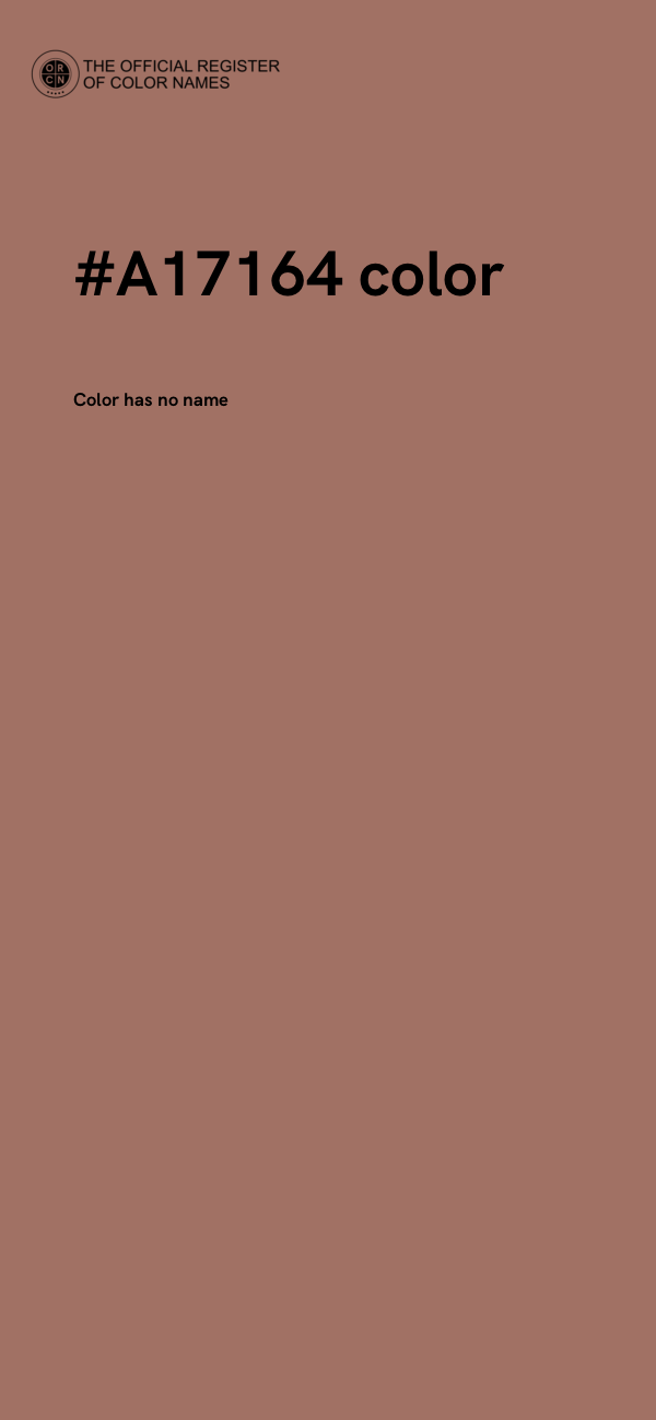 #A17164 color image