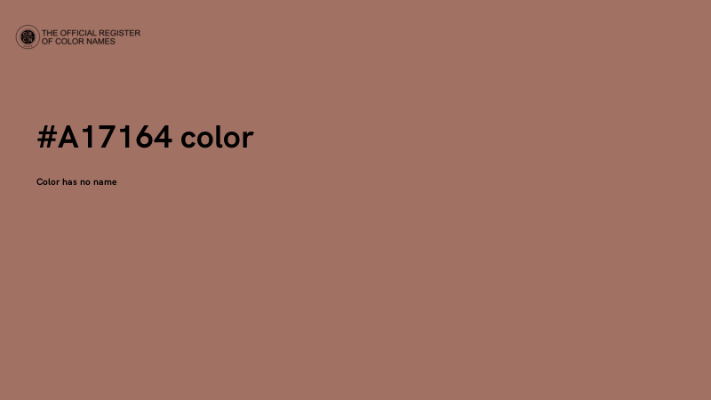 #A17164 color image