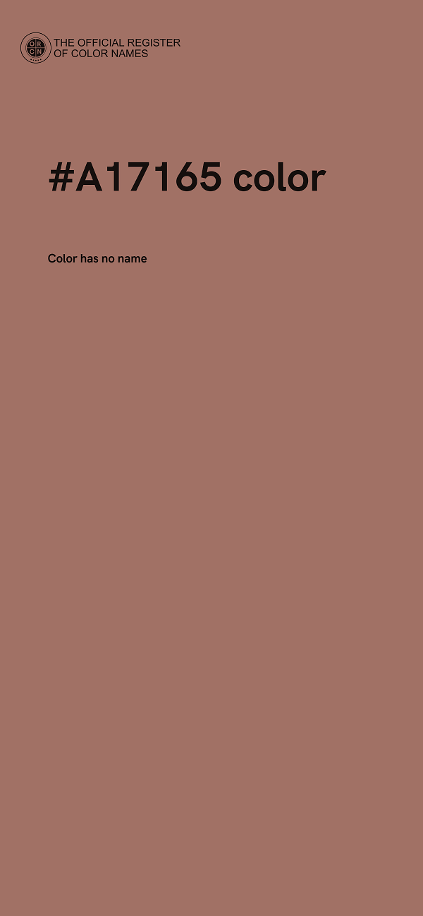 #A17165 color image