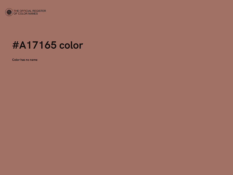 #A17165 color image