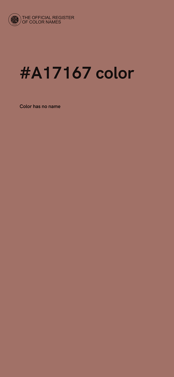 #A17167 color image