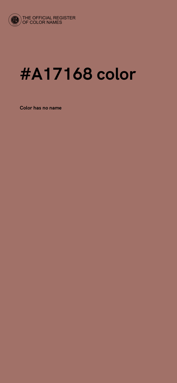#A17168 color image