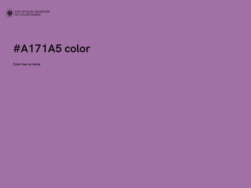 #A171A5 color image