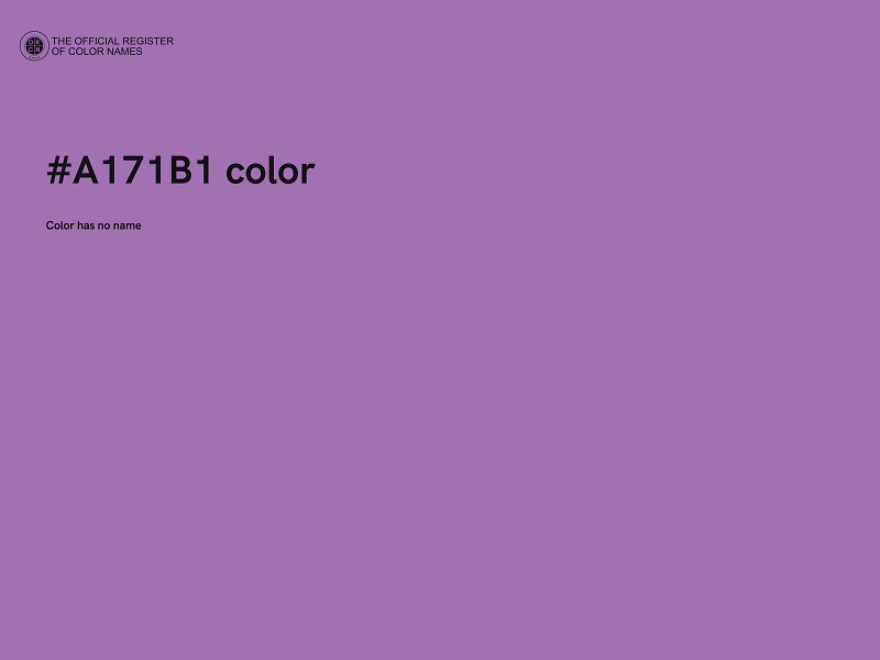 #A171B1 color image