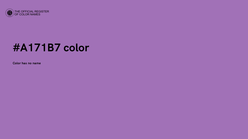 #A171B7 color image