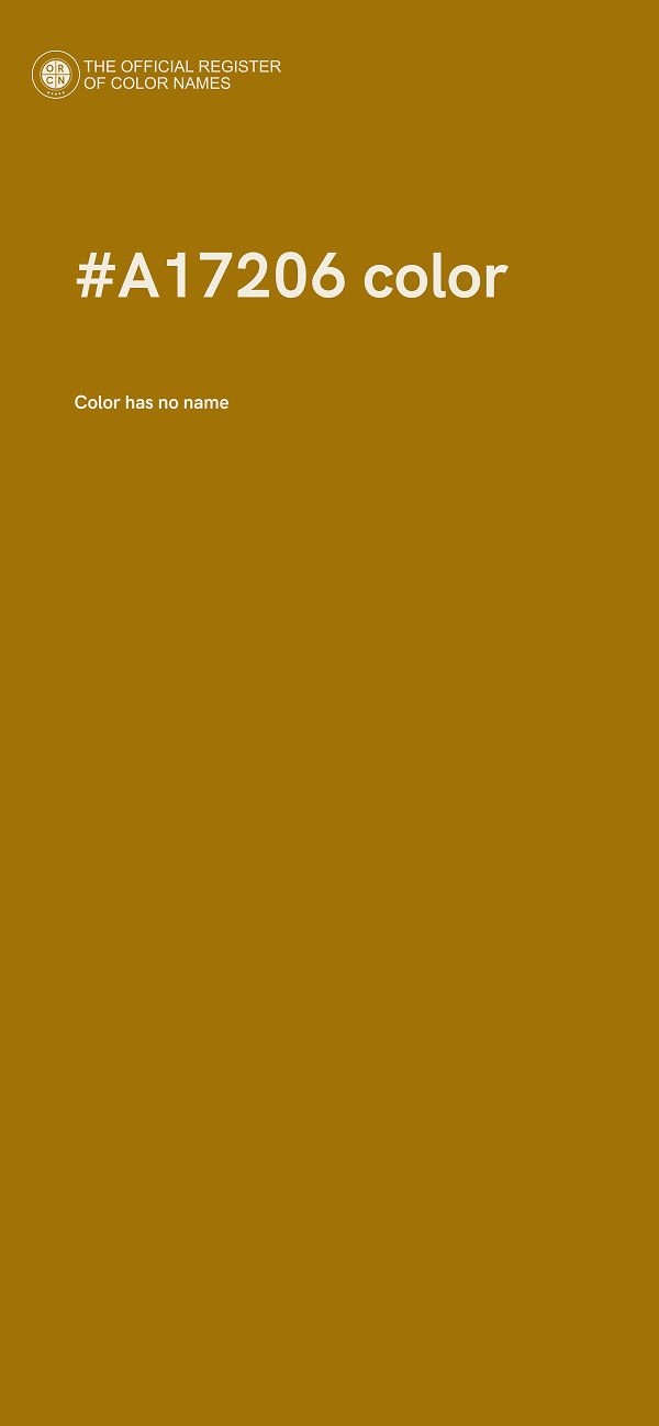 #A17206 color image