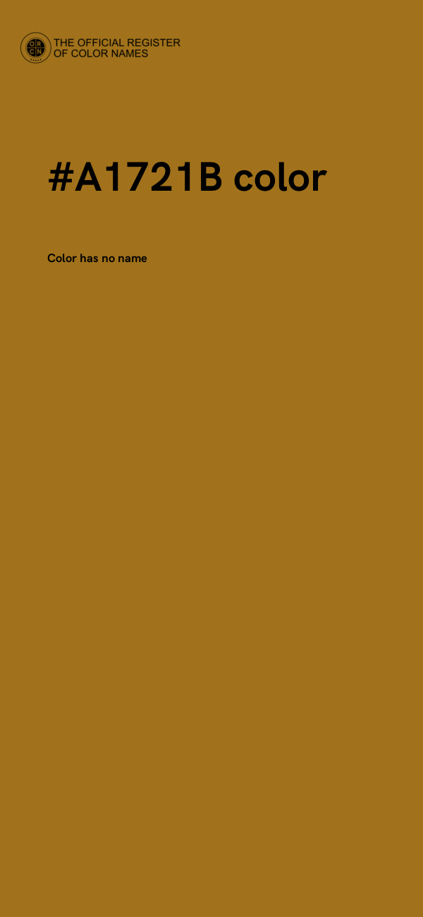 #A1721B color image