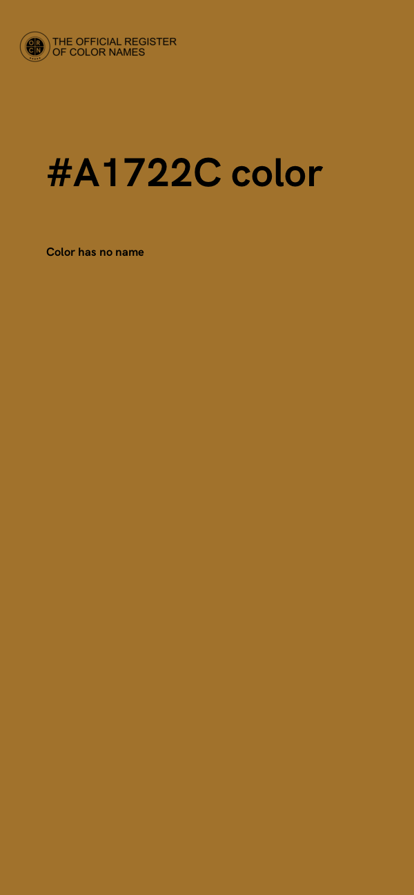 #A1722C color image