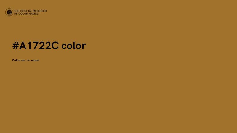 #A1722C color image