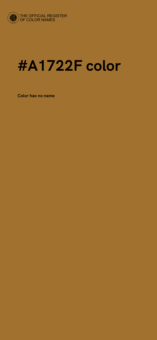 #A1722F color image