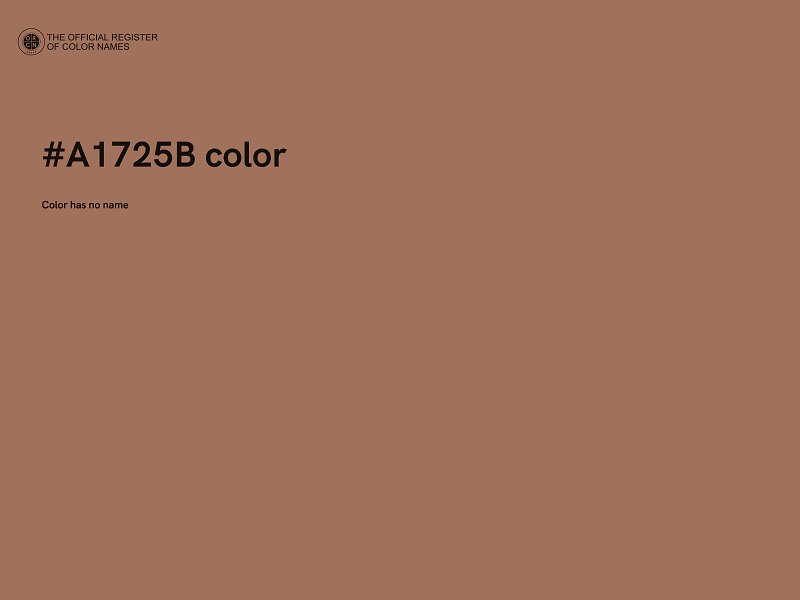 #A1725B color image