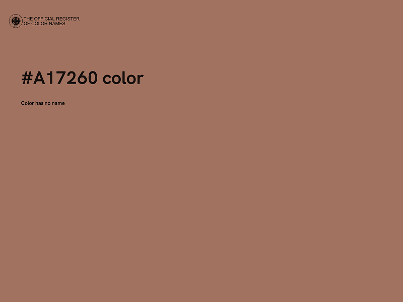 #A17260 color image