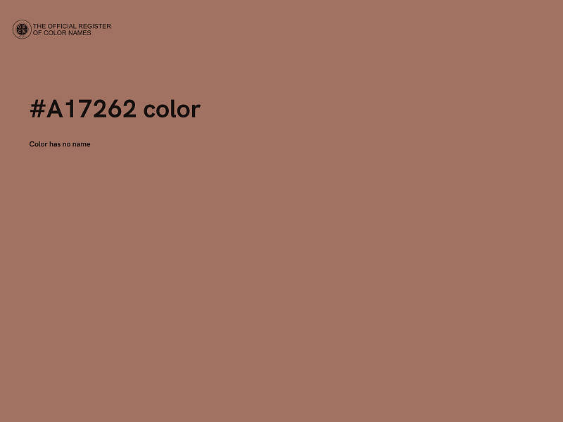 #A17262 color image