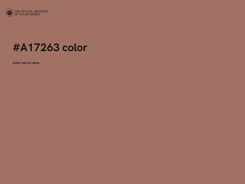 #A17263 color image