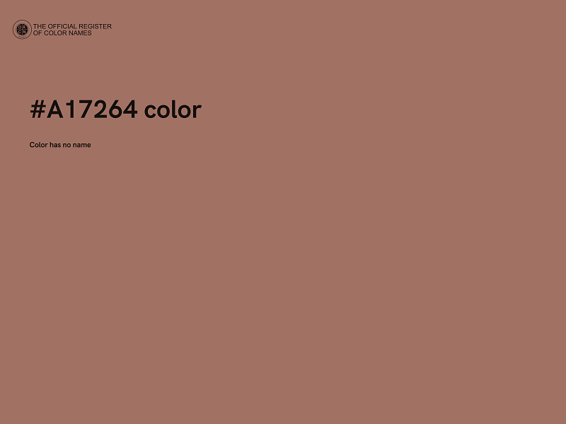 #A17264 color image