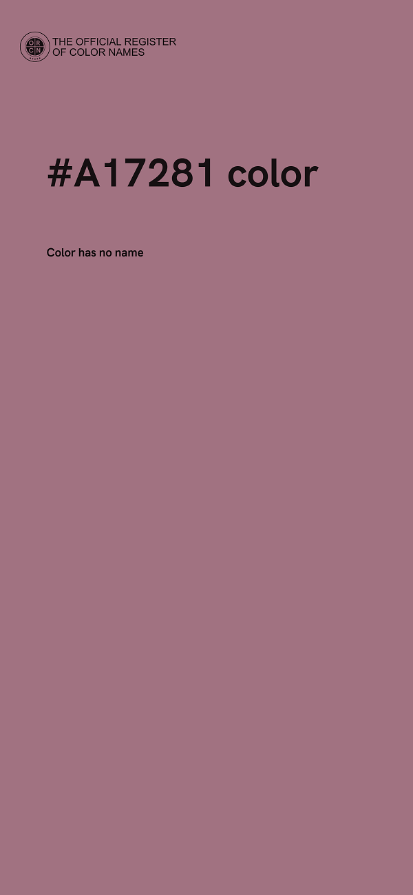 #A17281 color image
