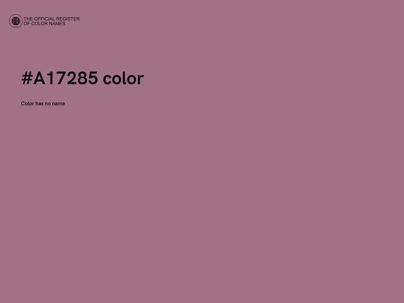 #A17285 color image