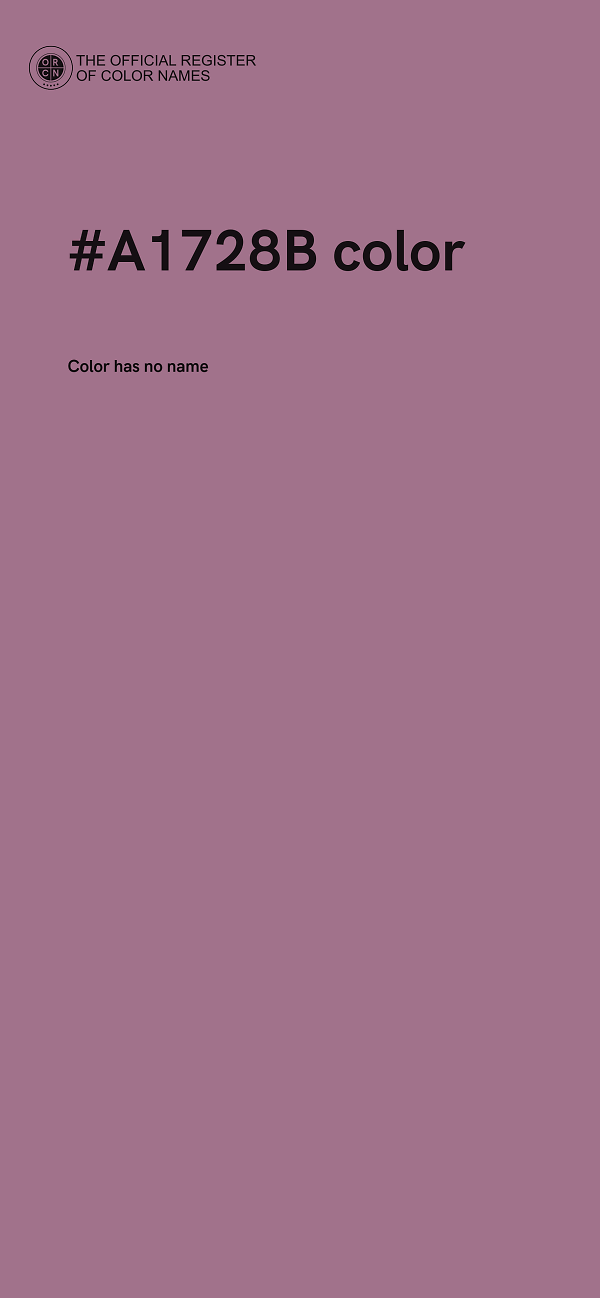 #A1728B color image