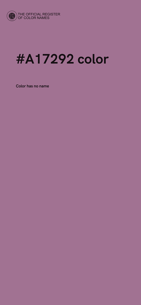 #A17292 color image