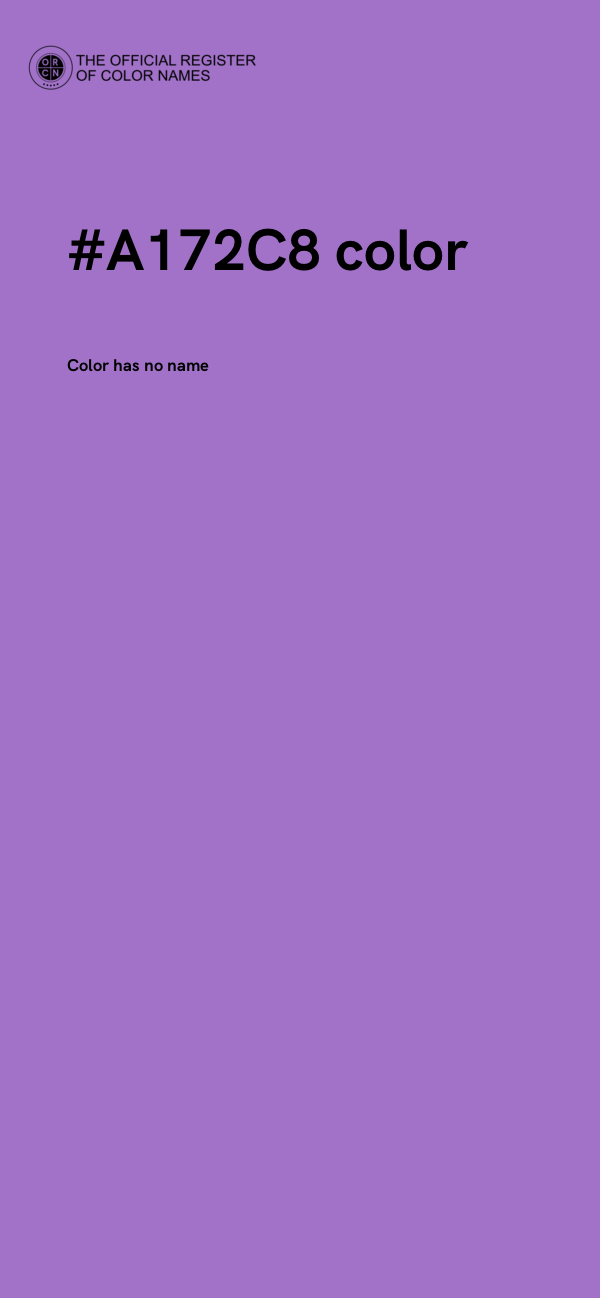 #A172C8 color image