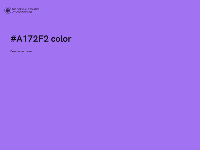 #A172F2 color image