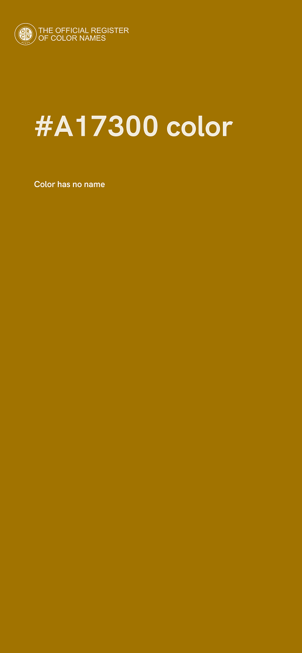 #A17300 color image