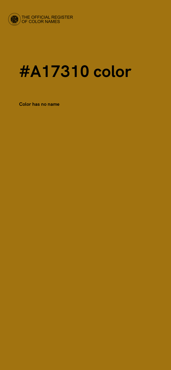 #A17310 color image