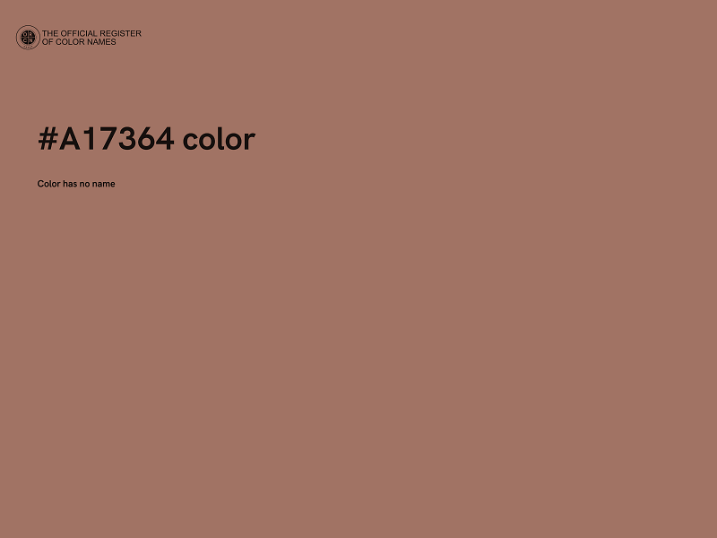 #A17364 color image