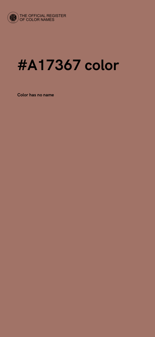#A17367 color image